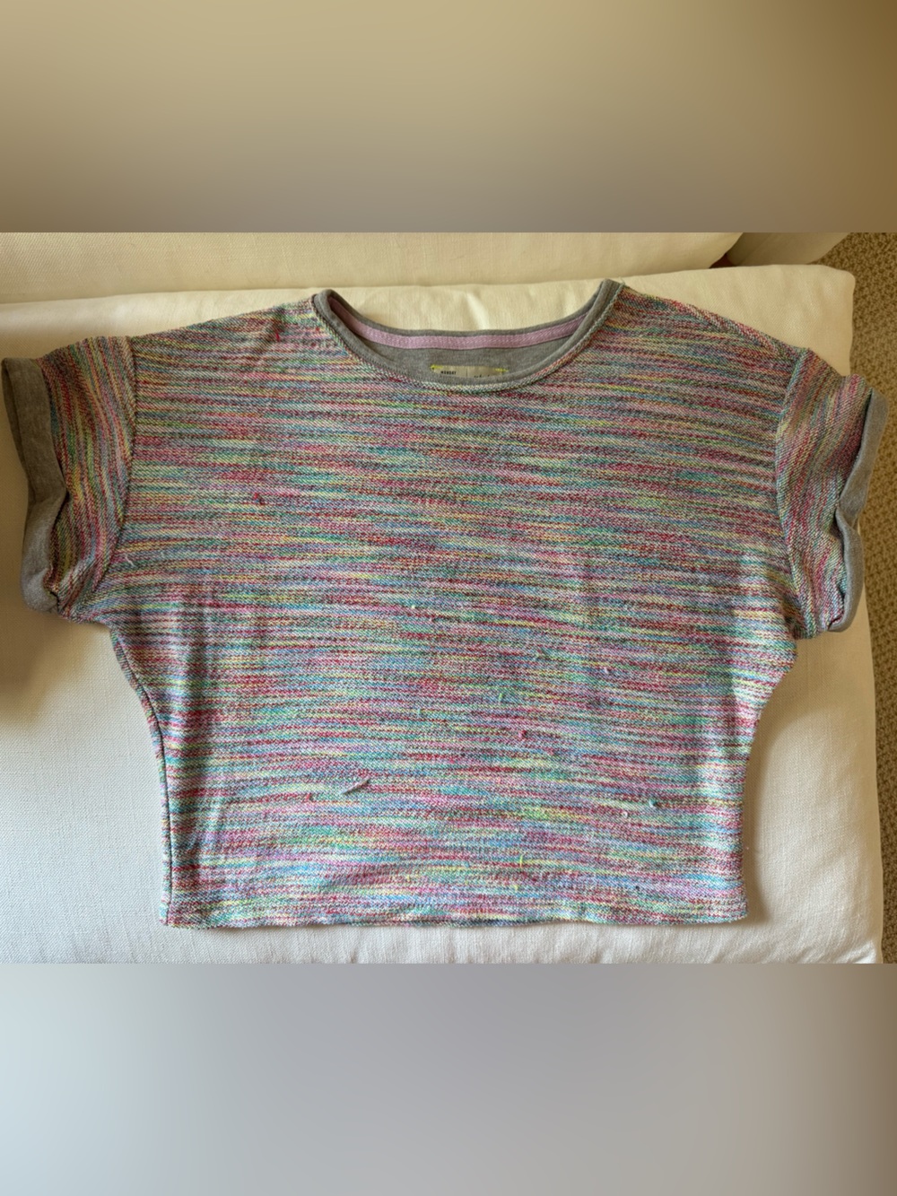 Saturday Sunday Multicolor Short-Sleeve Knit Top